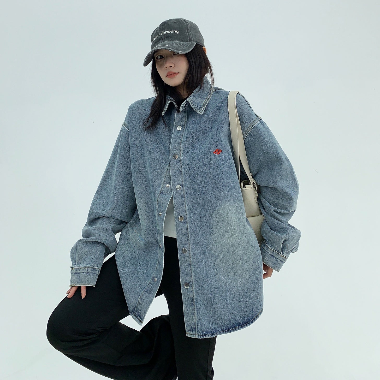 Over Size Wash Denim Shirt Jacket MW9824