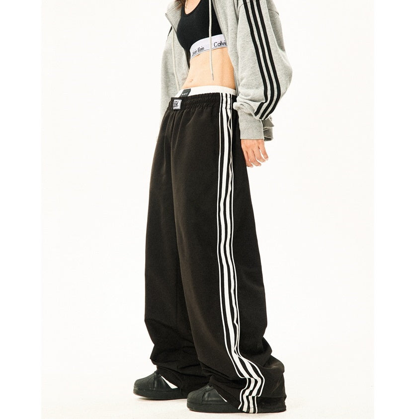 Track Jacket & Side Striped Loose Casual Pants MW9432