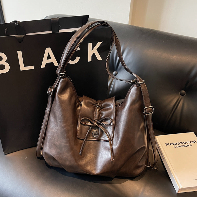 Vintage Like PU Leather Shoulder Bag BA045