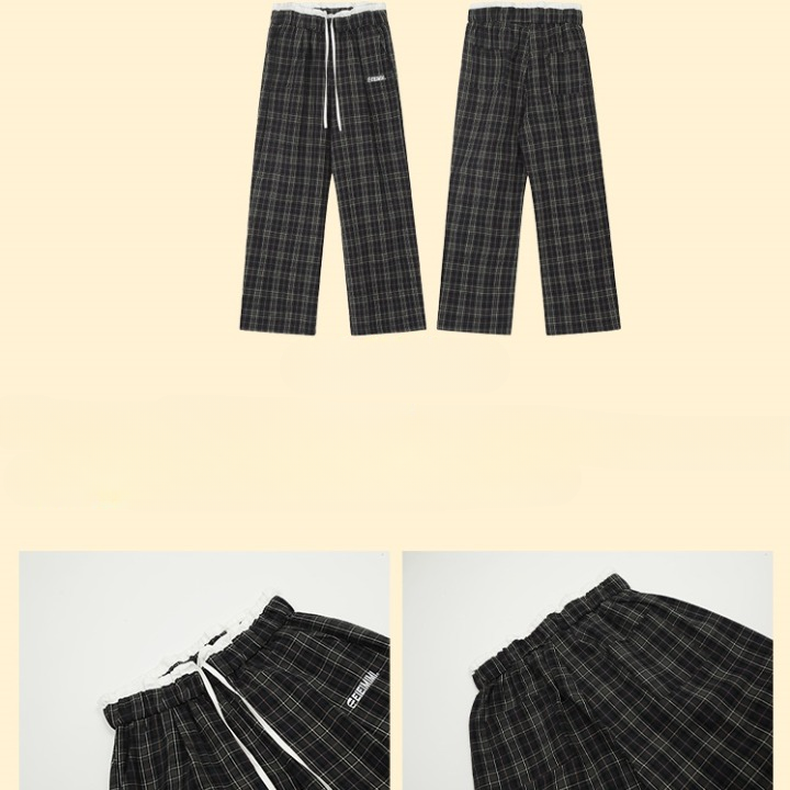 Retro Plaid Wide-leg Pants MW9378