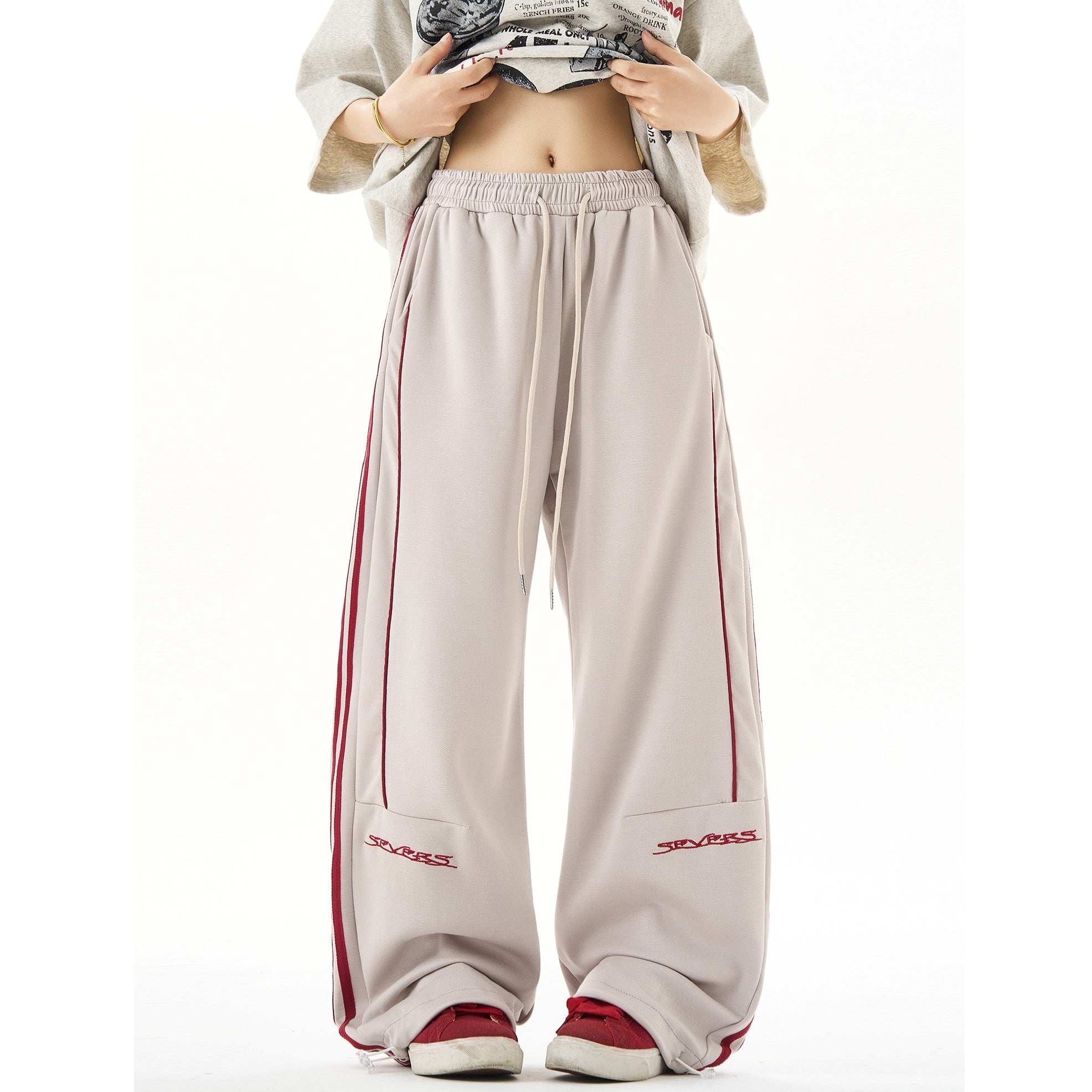 Side Line Wide-Leg Sweat Pants HG7091