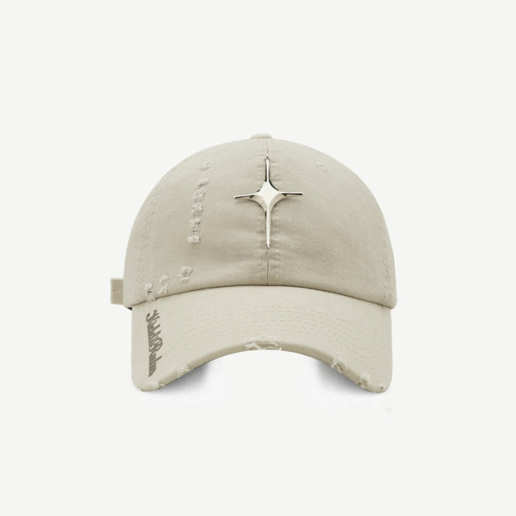 Ripped Cross Star Metal Cap MW10109