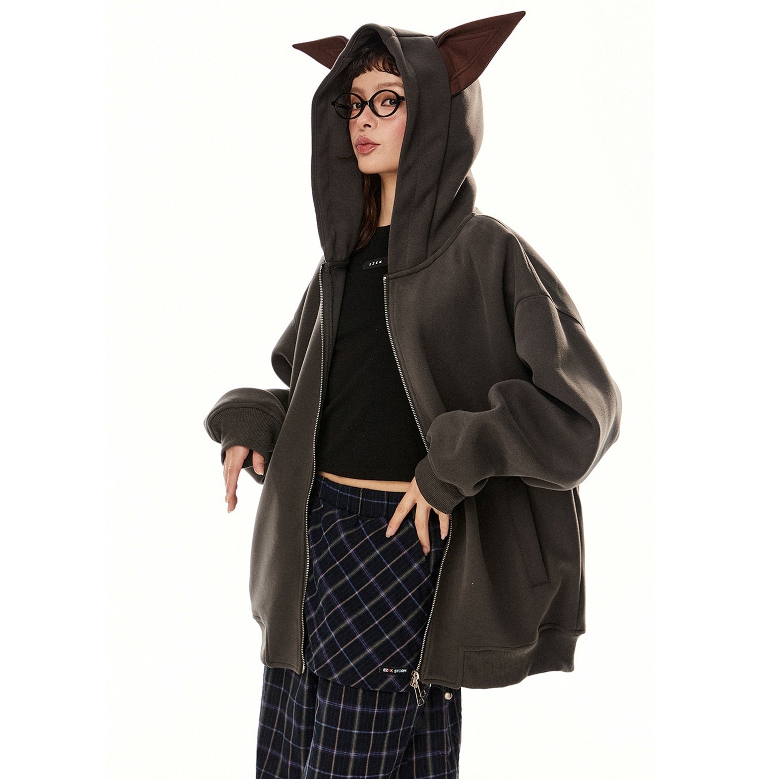 Dog Ears Hooded Sweat Jacket EZ234