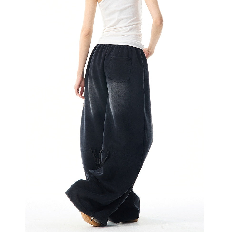 Letter Scimitar Wide-leg Sweat Pants MW9955