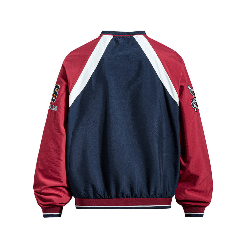 V-neck Baseball Design Athleisure Pullover MW10320