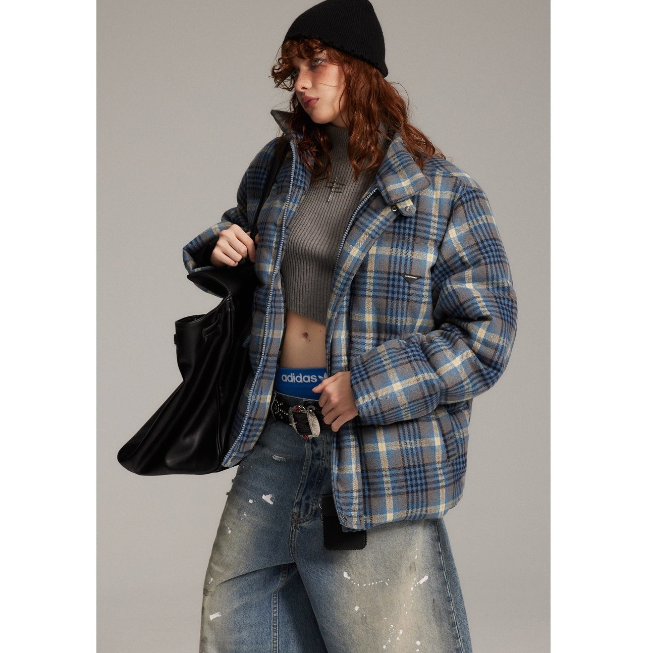 Vintage Plaid Padded Jacket MW9731