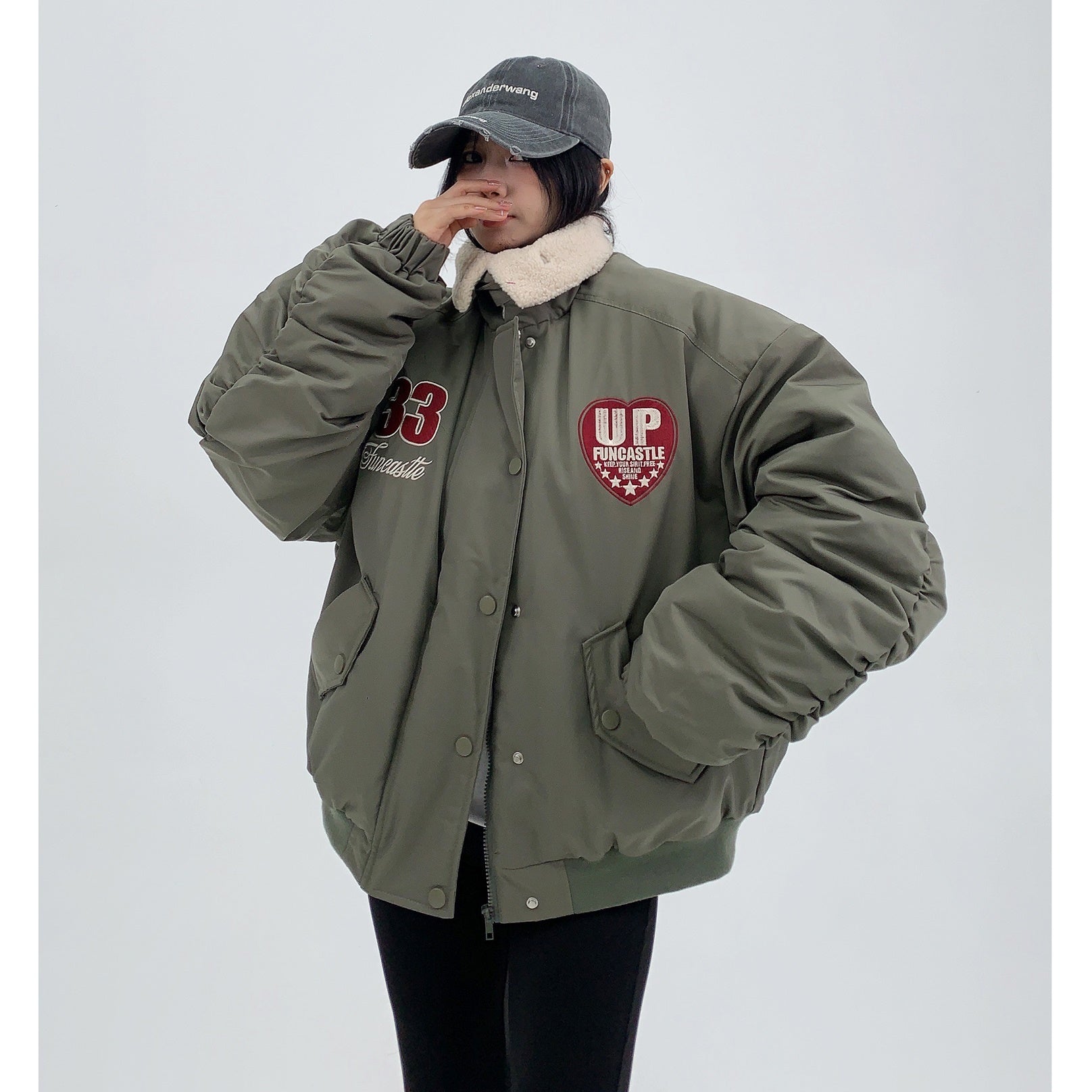 Retro Embroidery Flight Padded Blouson MW9791