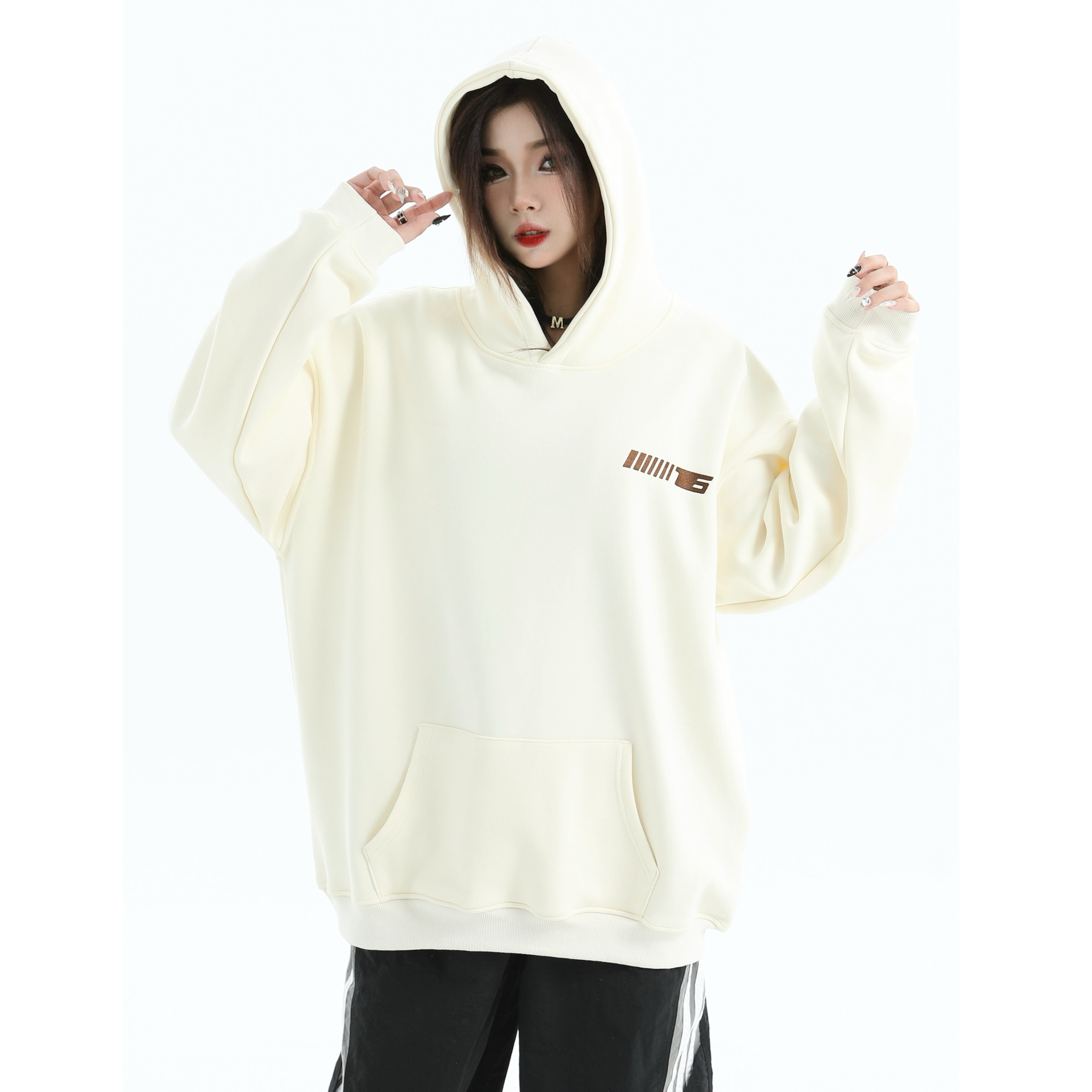 Embroidered LOGO OverSize Hoodie IN7011