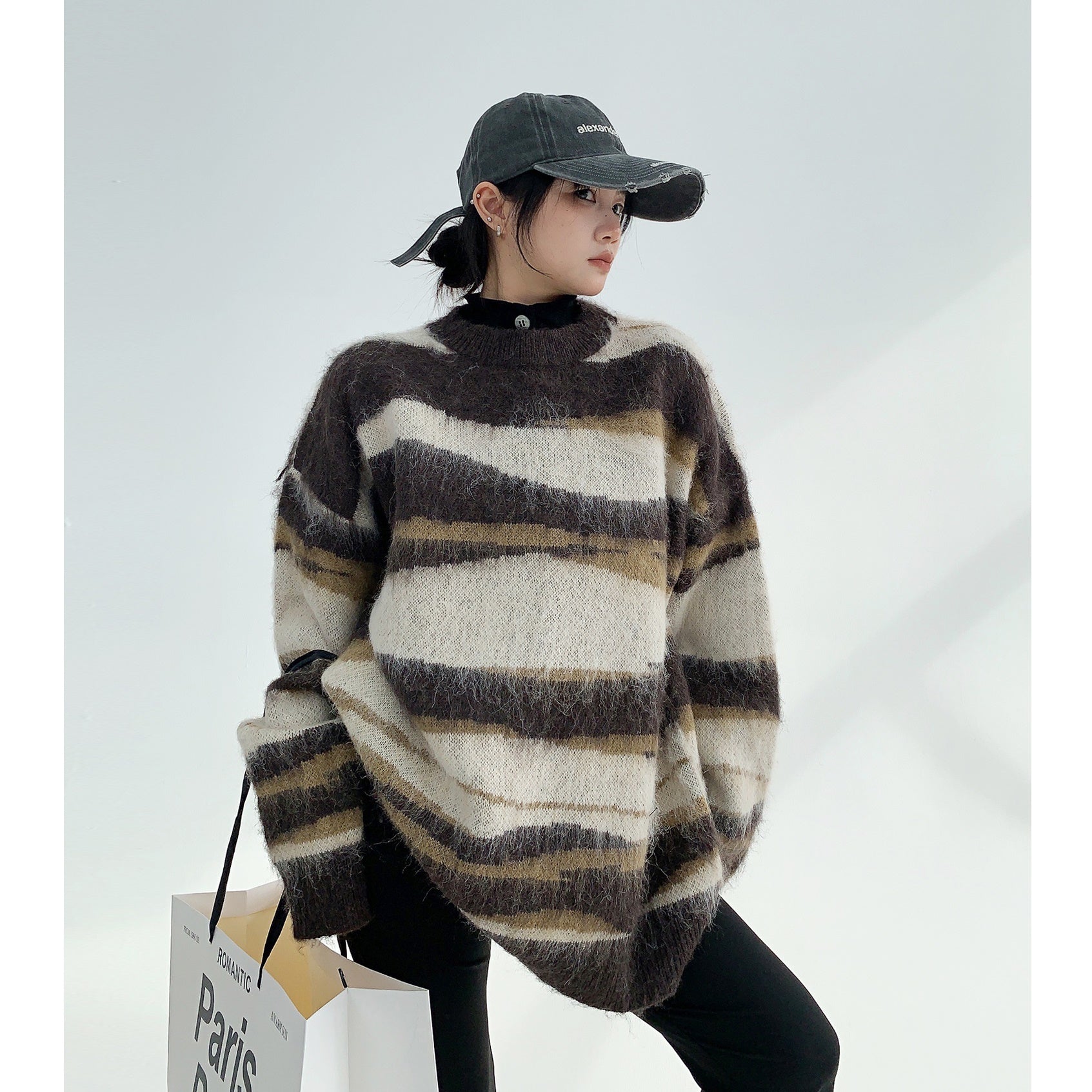 Irregular Border Plush Sweater MW9794