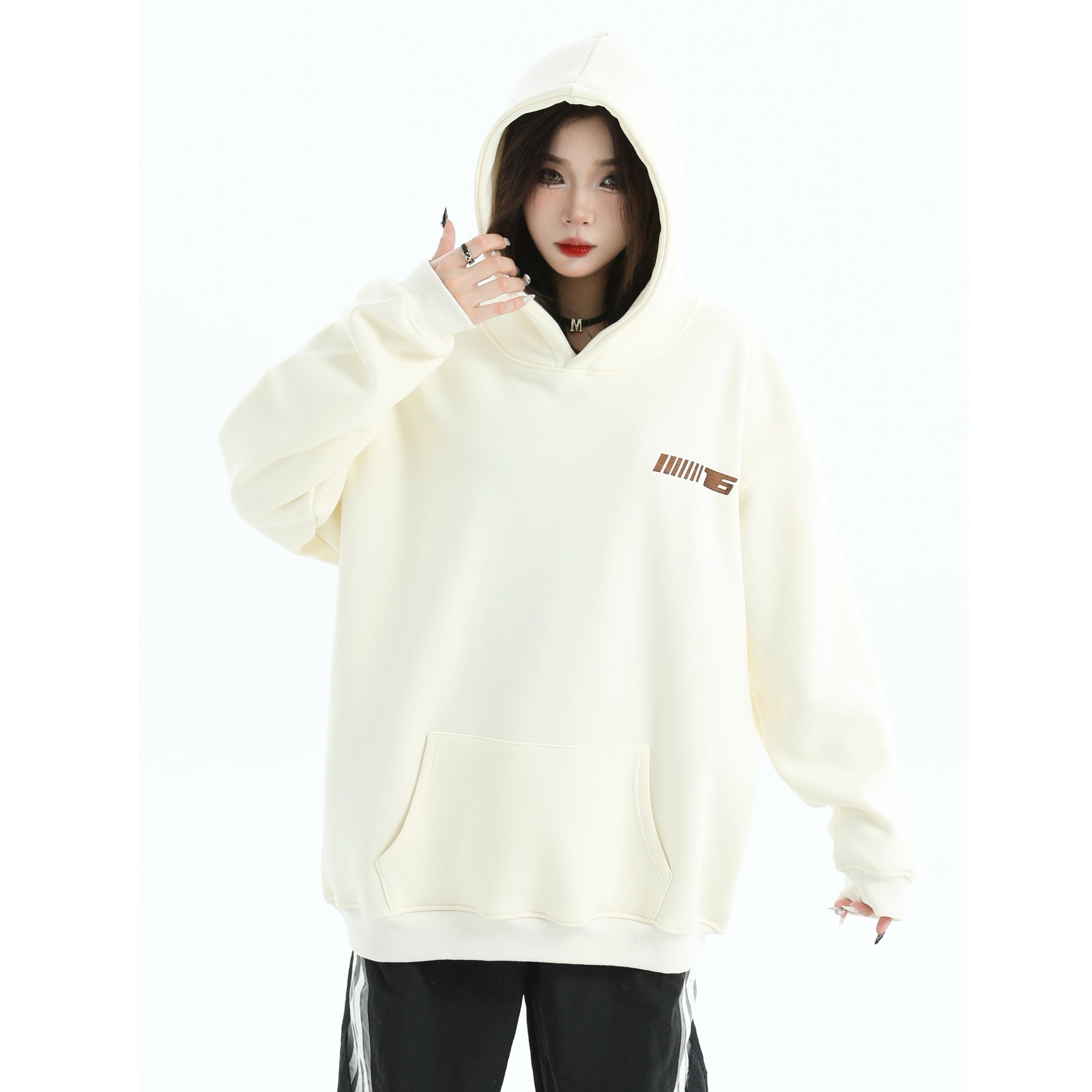 Embroidered LOGO OverSize Hoodie IN7011