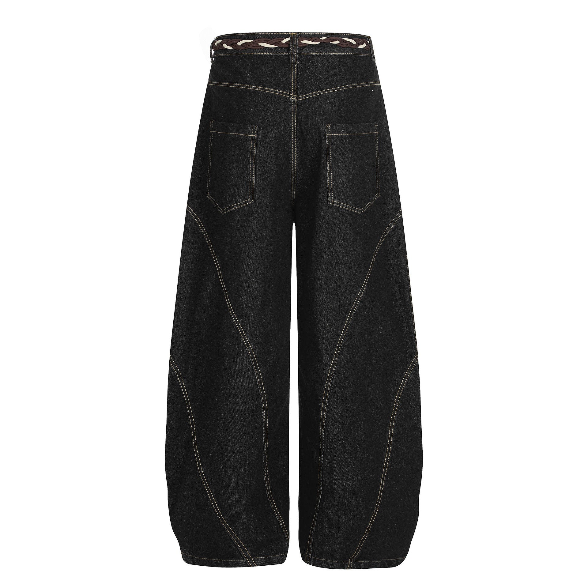 Patchwork Wide-leg Curve Jeans MW10321