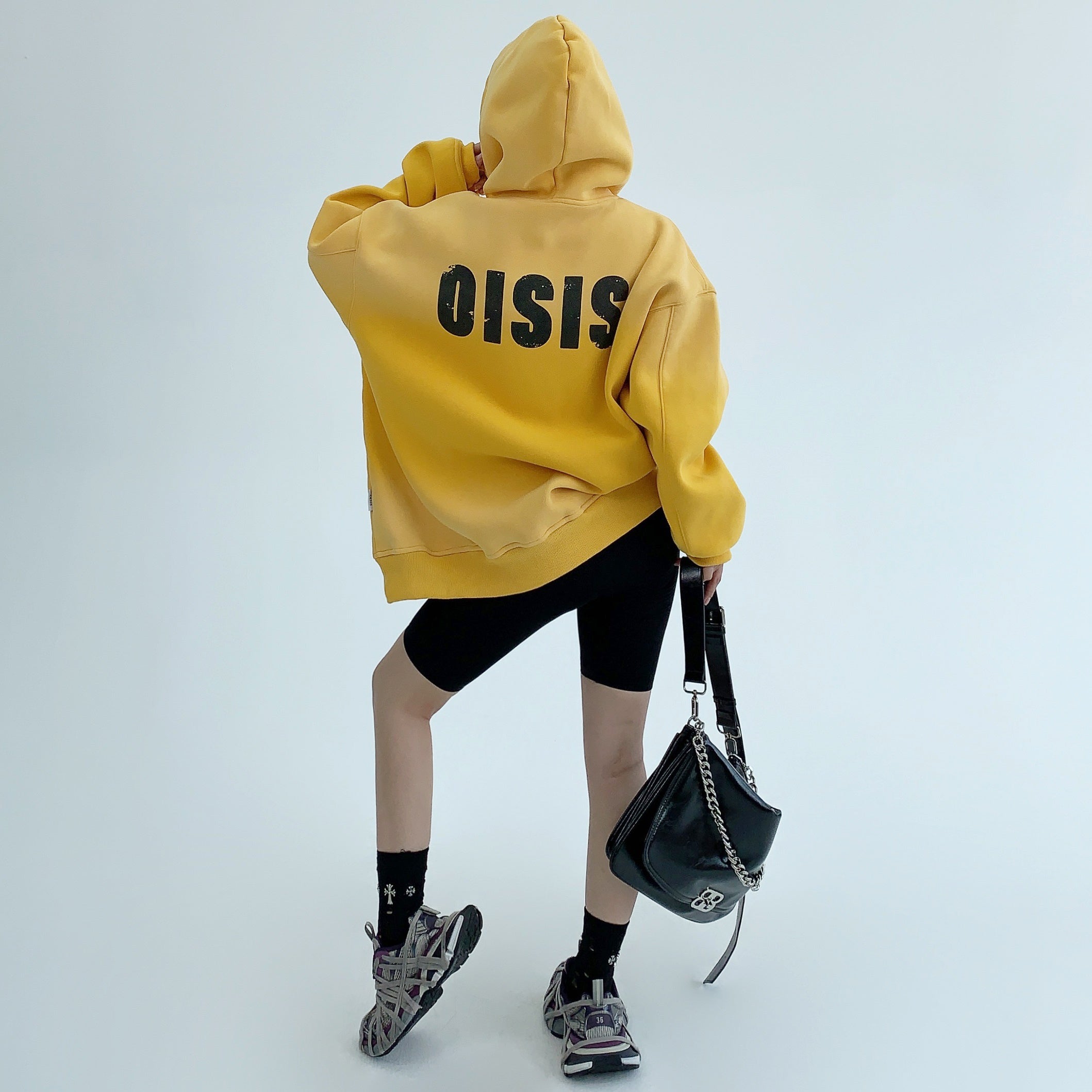 Gradient Simple Letter Oversize Hoodie MW9511