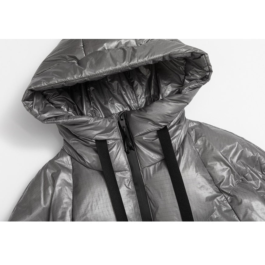 Loose Hooded Shiny Padded Jacket MW9657