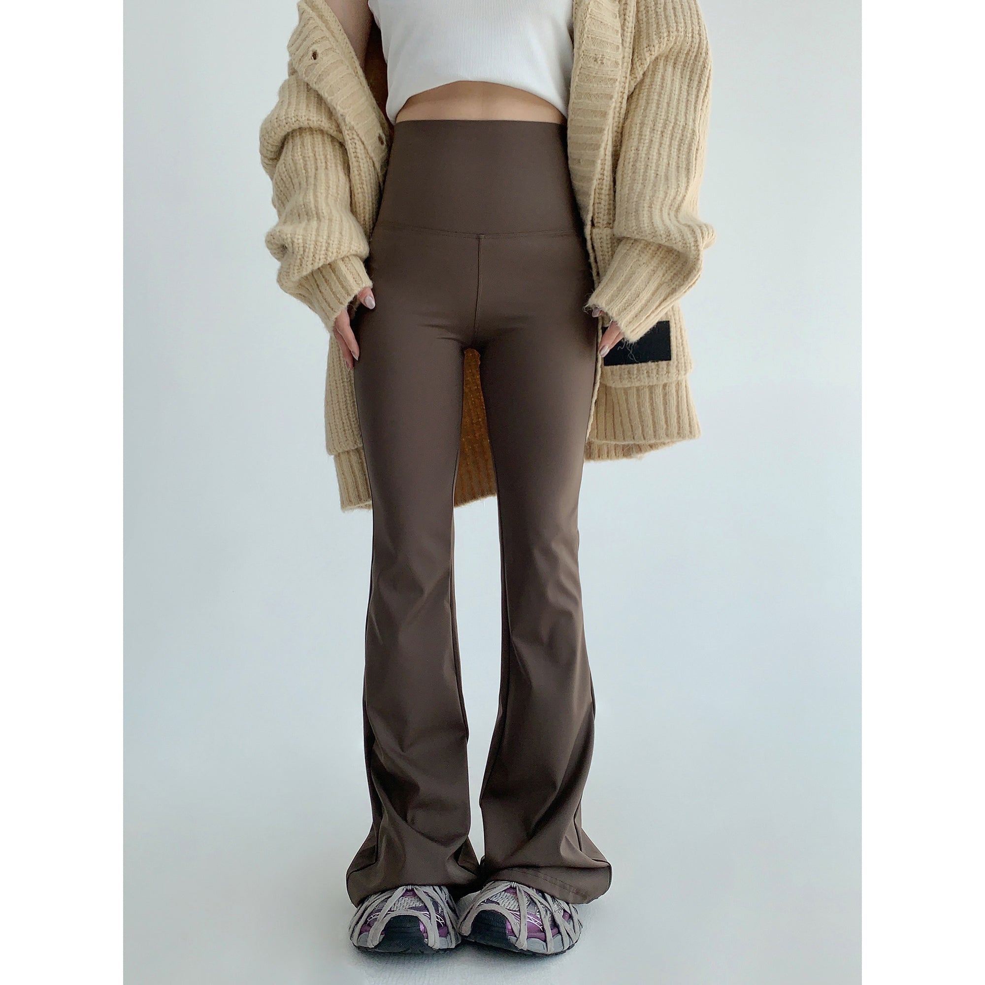 High Waist Slim Flared Pants MW9540