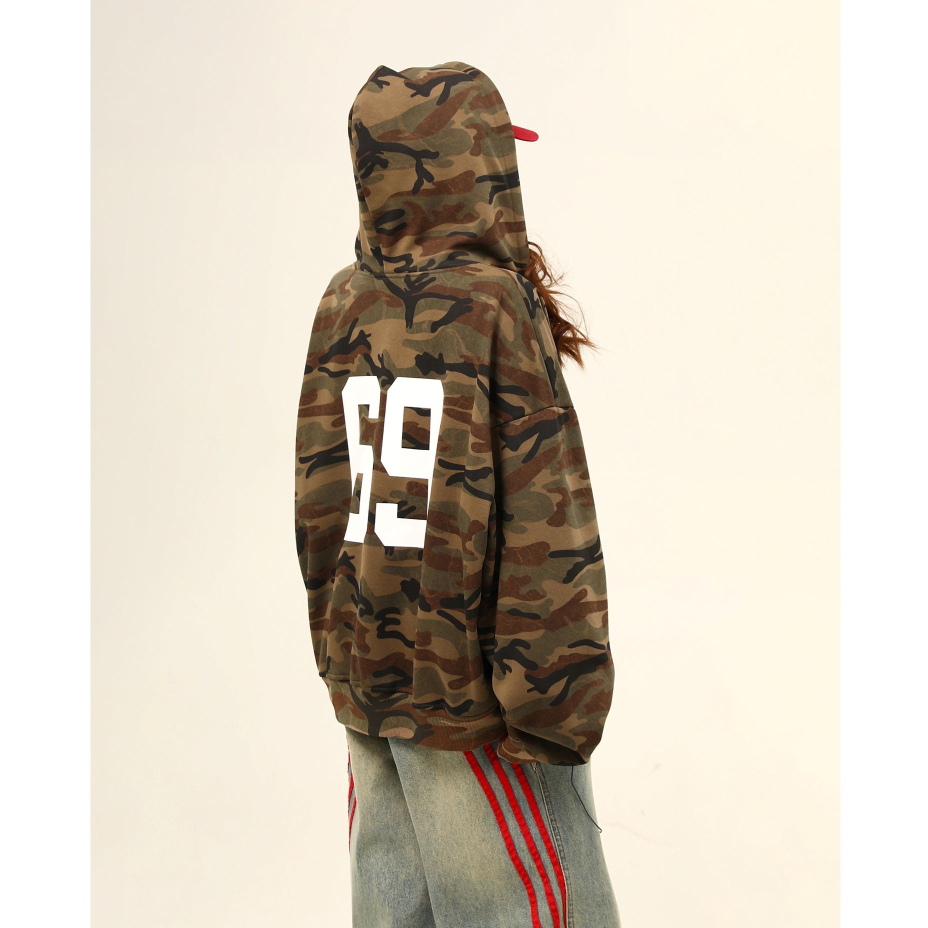 Camouflage Plus Velvet Hooded Sweat Jacket MW9798