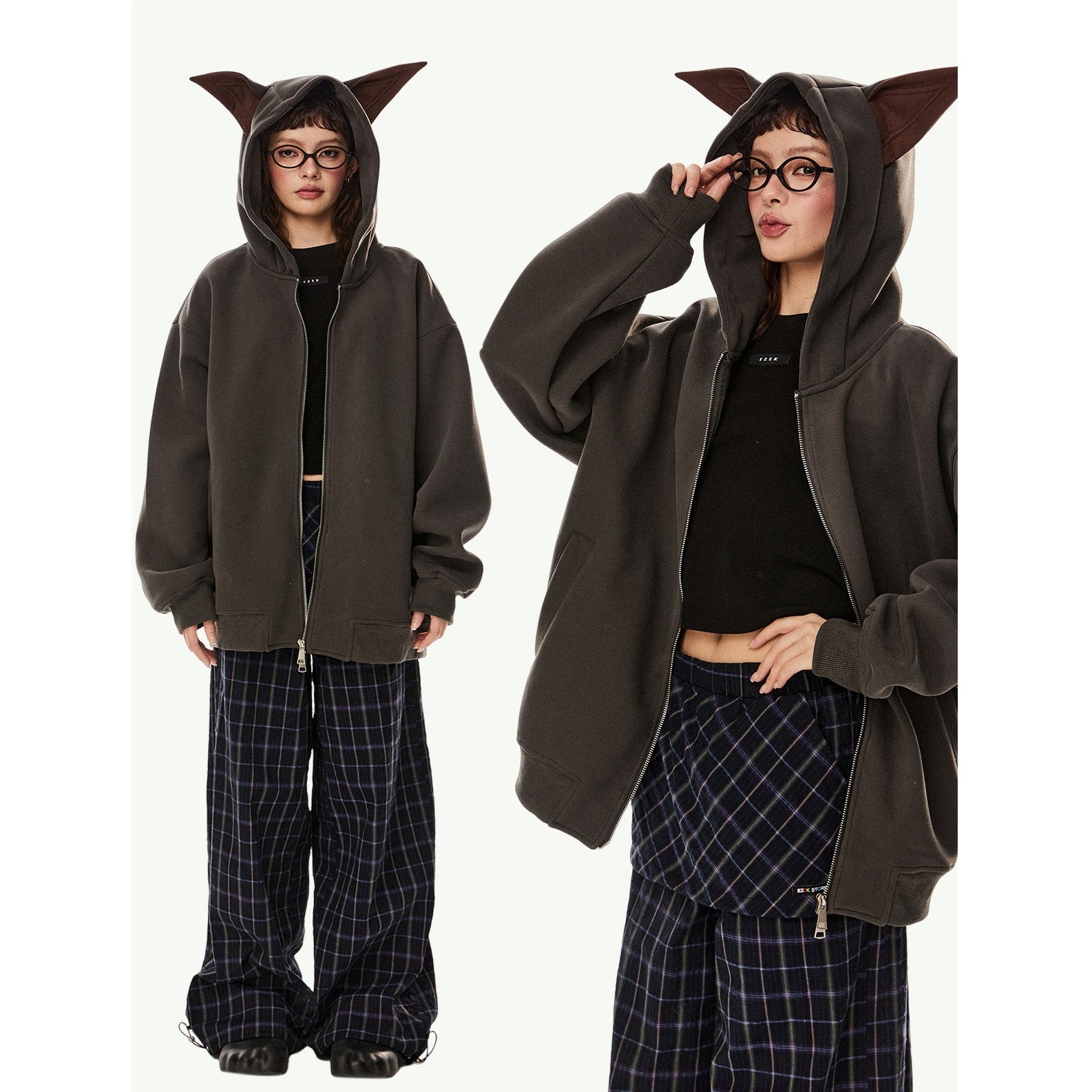 Dog Ears Hooded Sweat Jacket EZ234