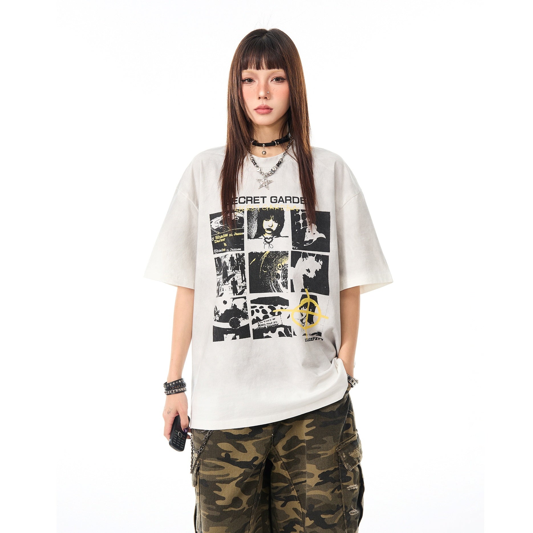 Rock Band Print T-shirt MW10095