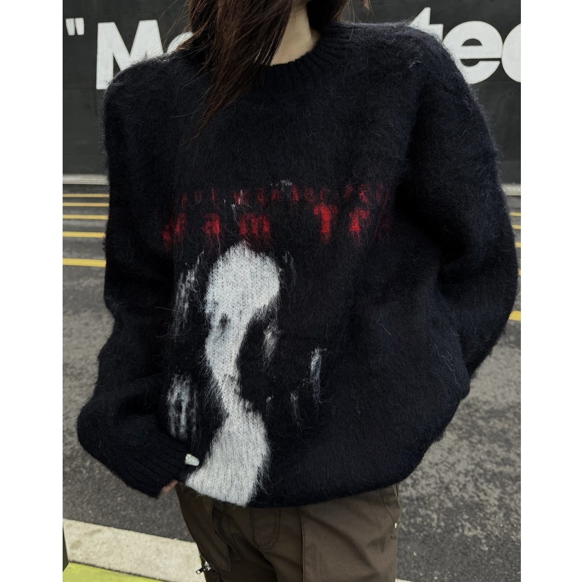 Street Vintage Art Jacquard Sweater MW9577