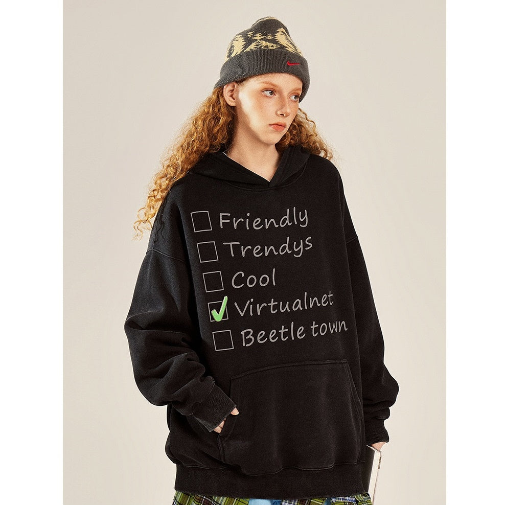 Vintage Pin Hook Sweat Hoodie BT7031