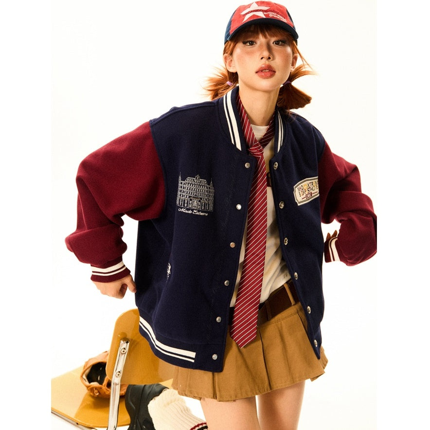 Contrasting Baseball Jacket MW9526