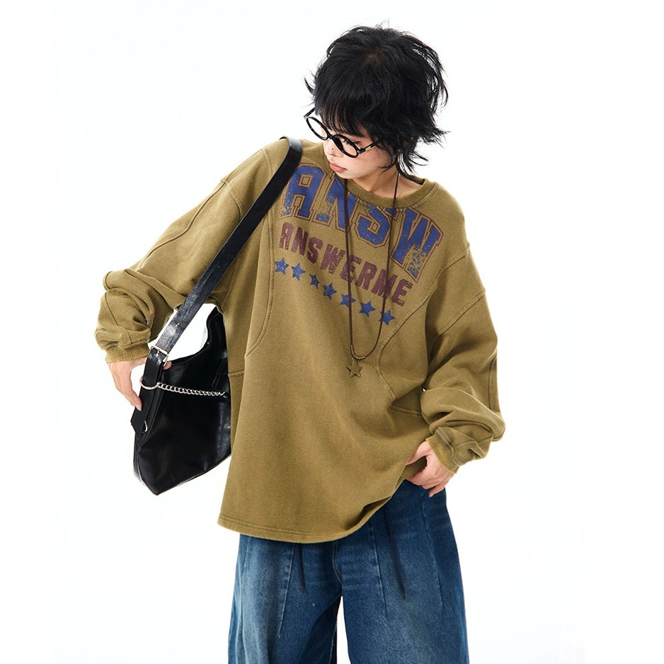 Graffiti Letters Long Sleeve Top MW9958