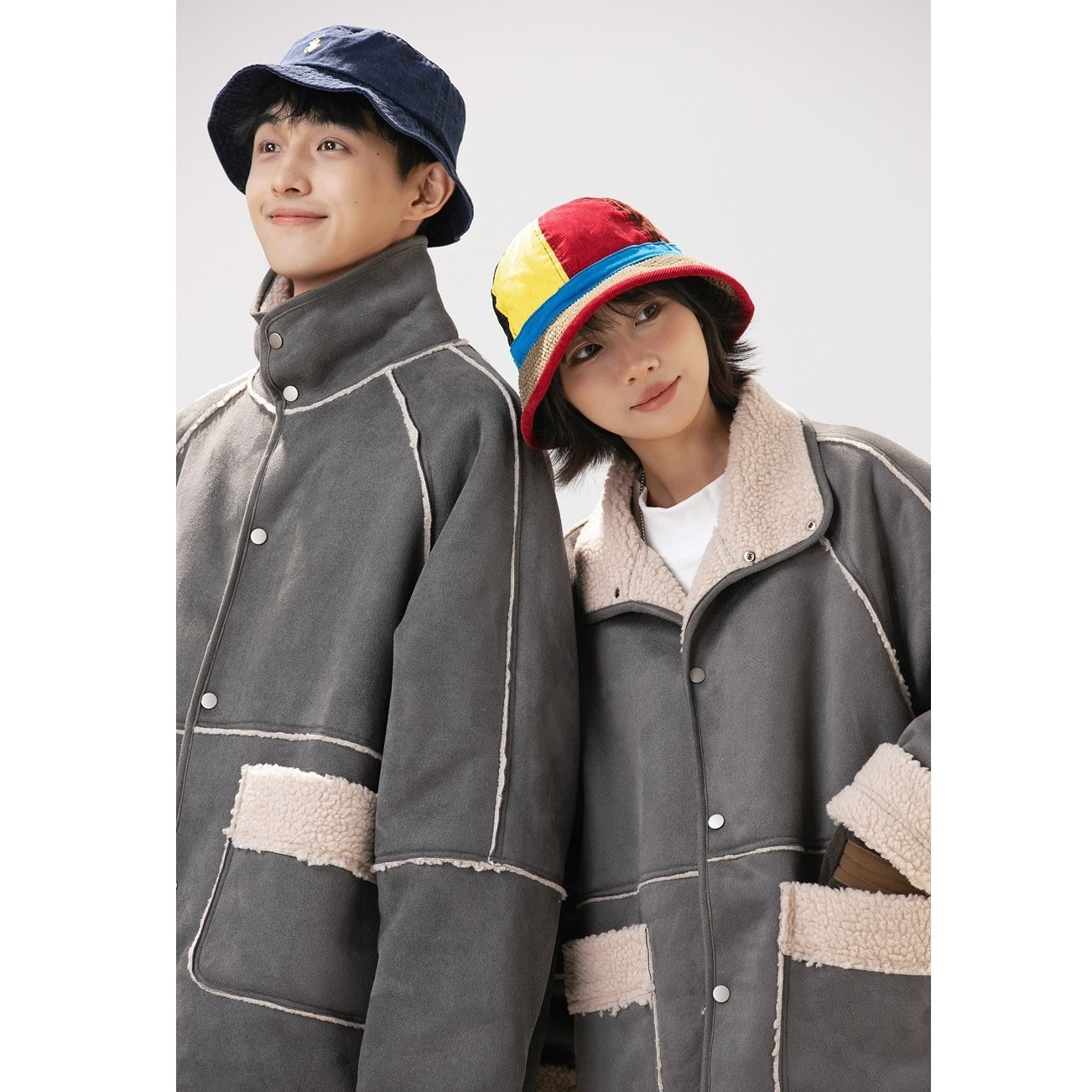 Unisex Boa Stitch Loose Jacket MW9659