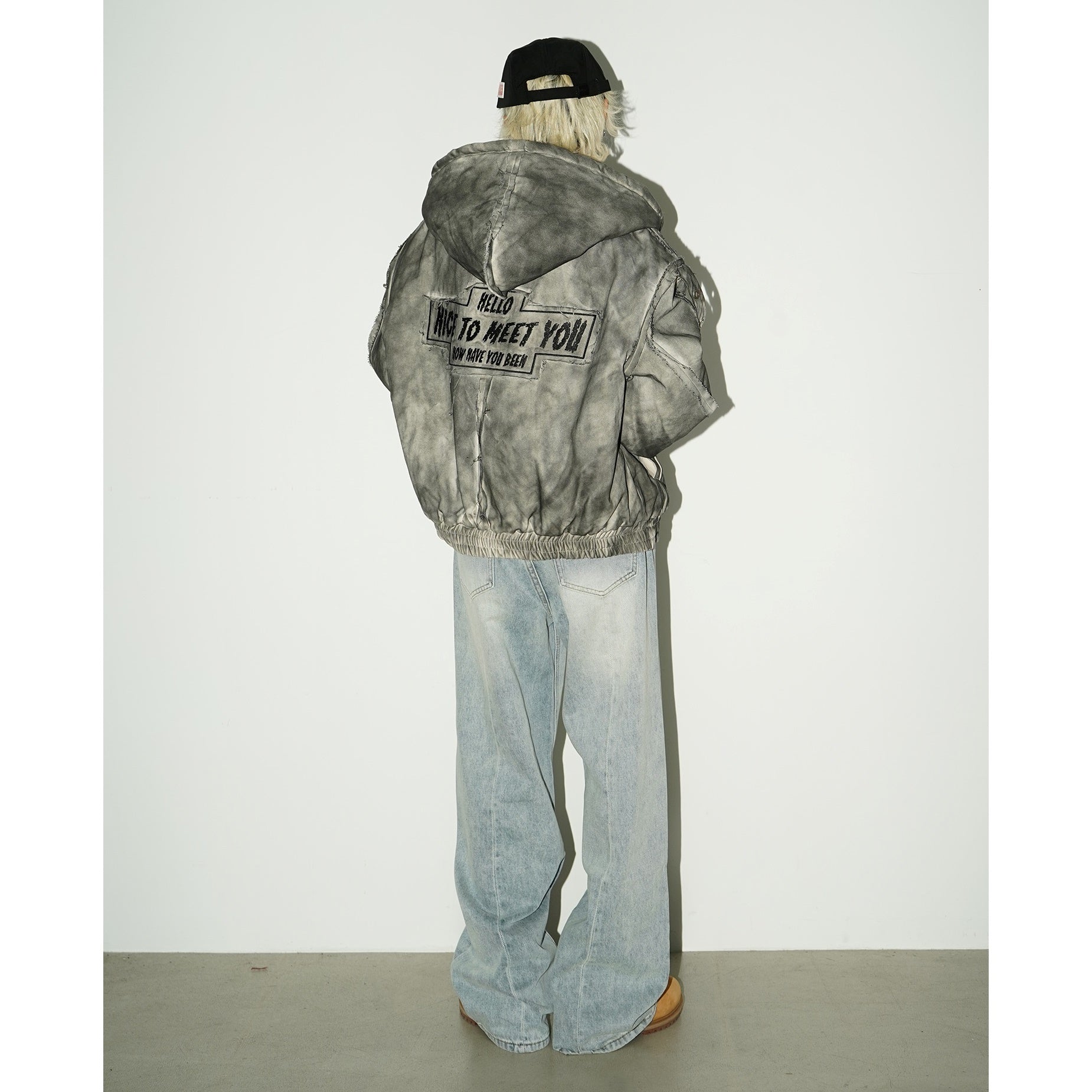 Spray Dirty Structure Loose Hooded Jacket MW9706