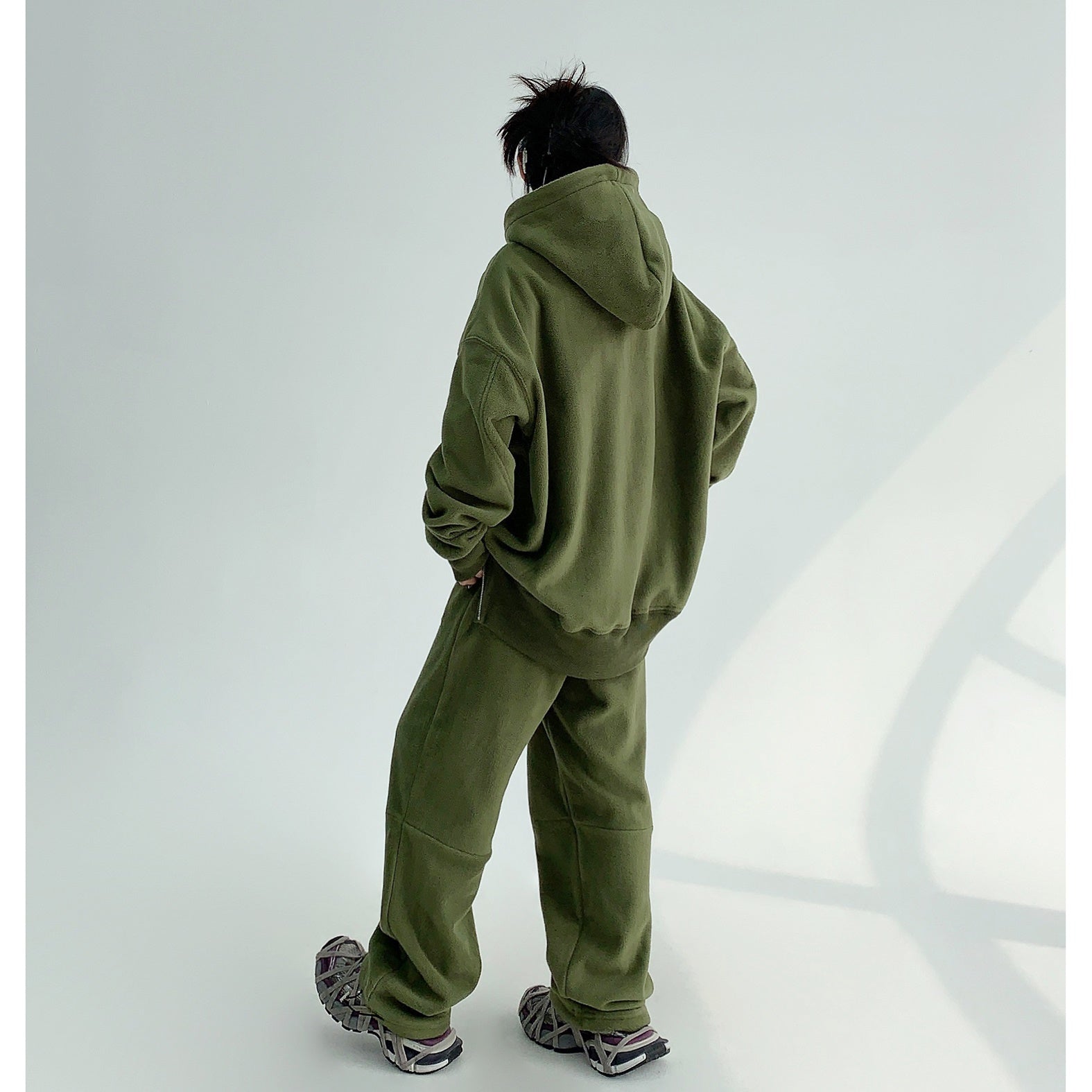 【上下別売り】Embroidery Fleece Loose Hoodie & Pants MW9631