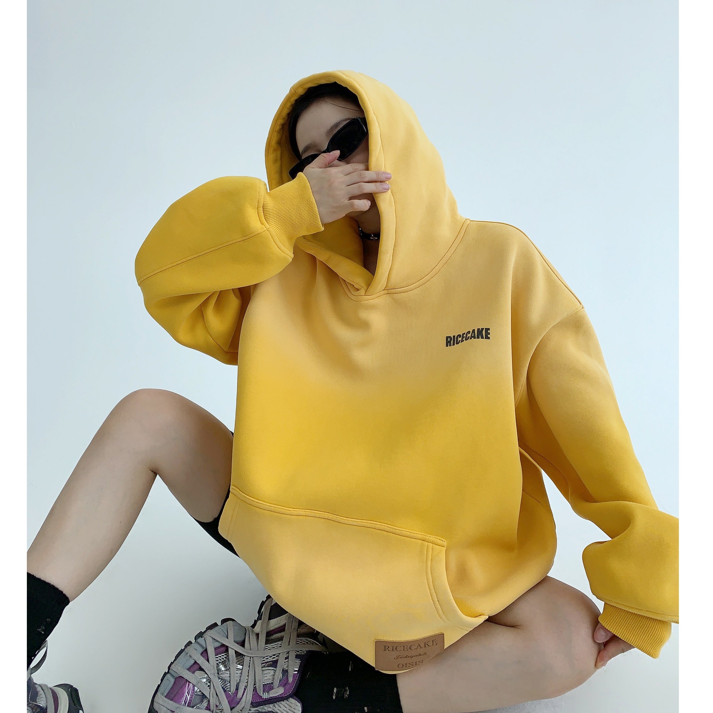 Gradient Simple Letter Oversize Hoodie MW9511