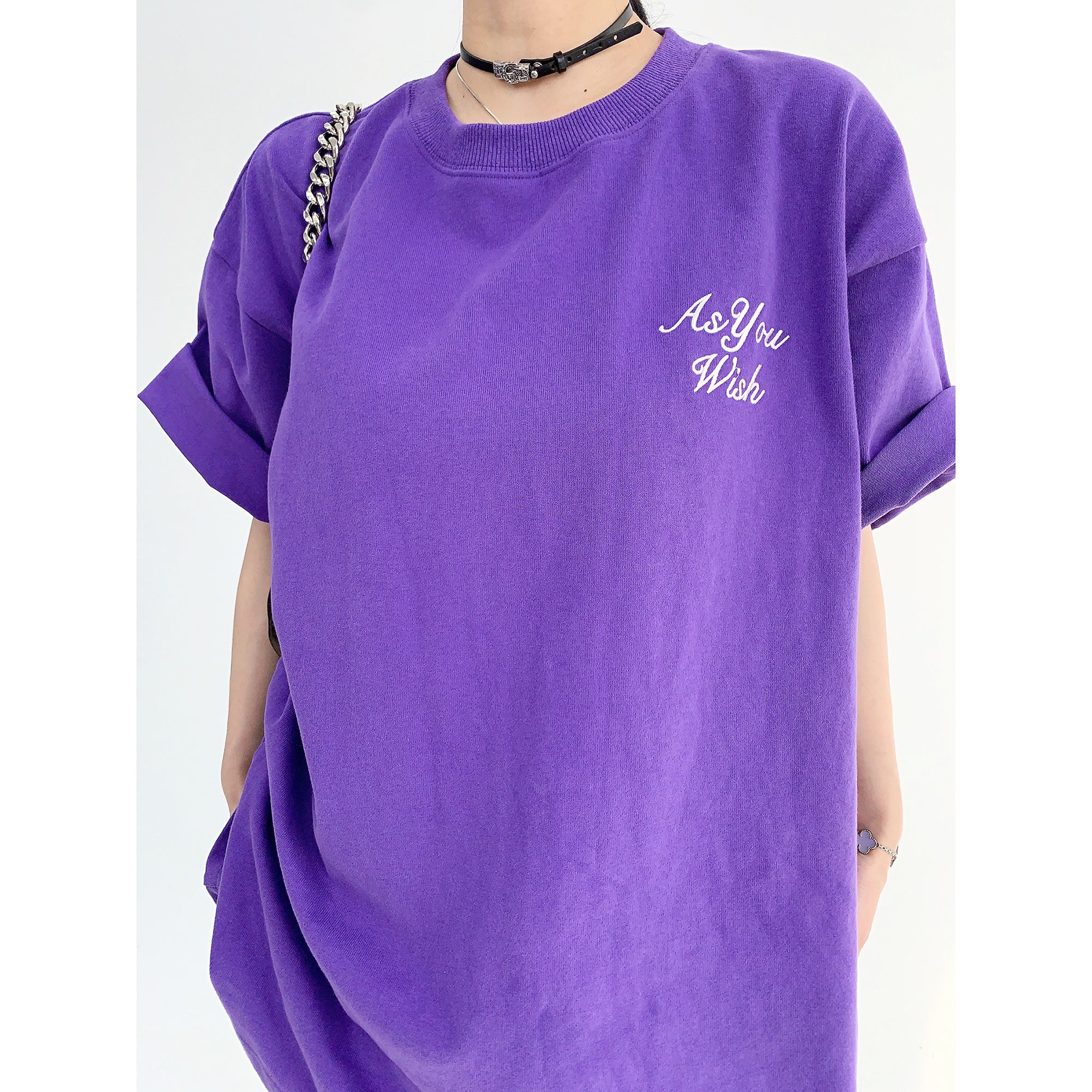 Pearl Embroidery Loose T-shirt MW9073