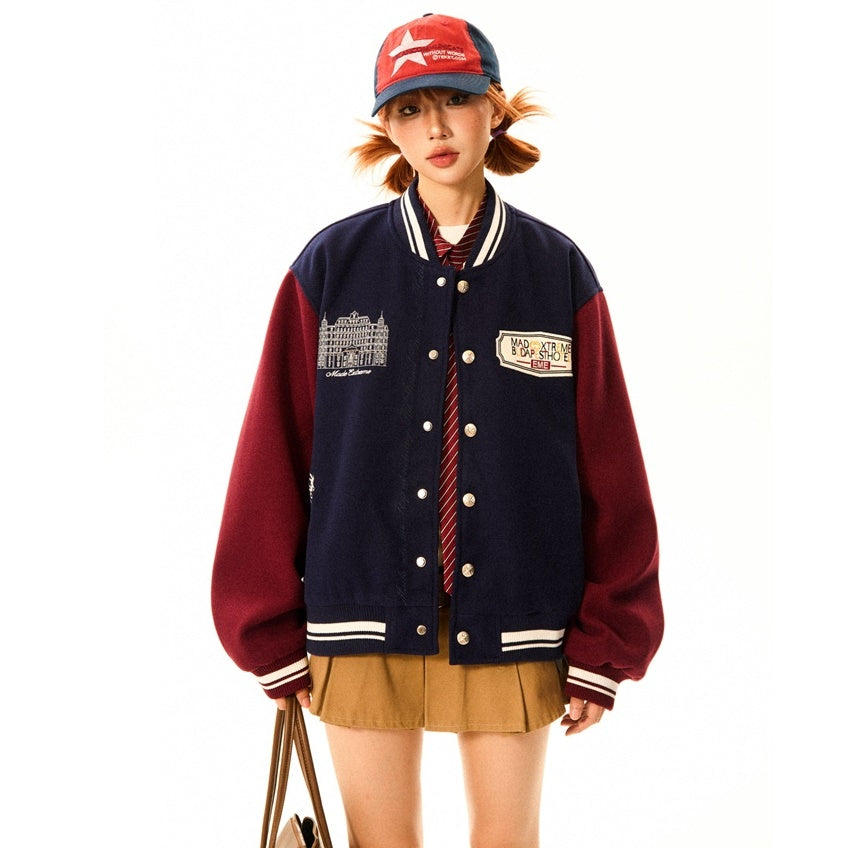 Contrasting Baseball Jacket MW9526