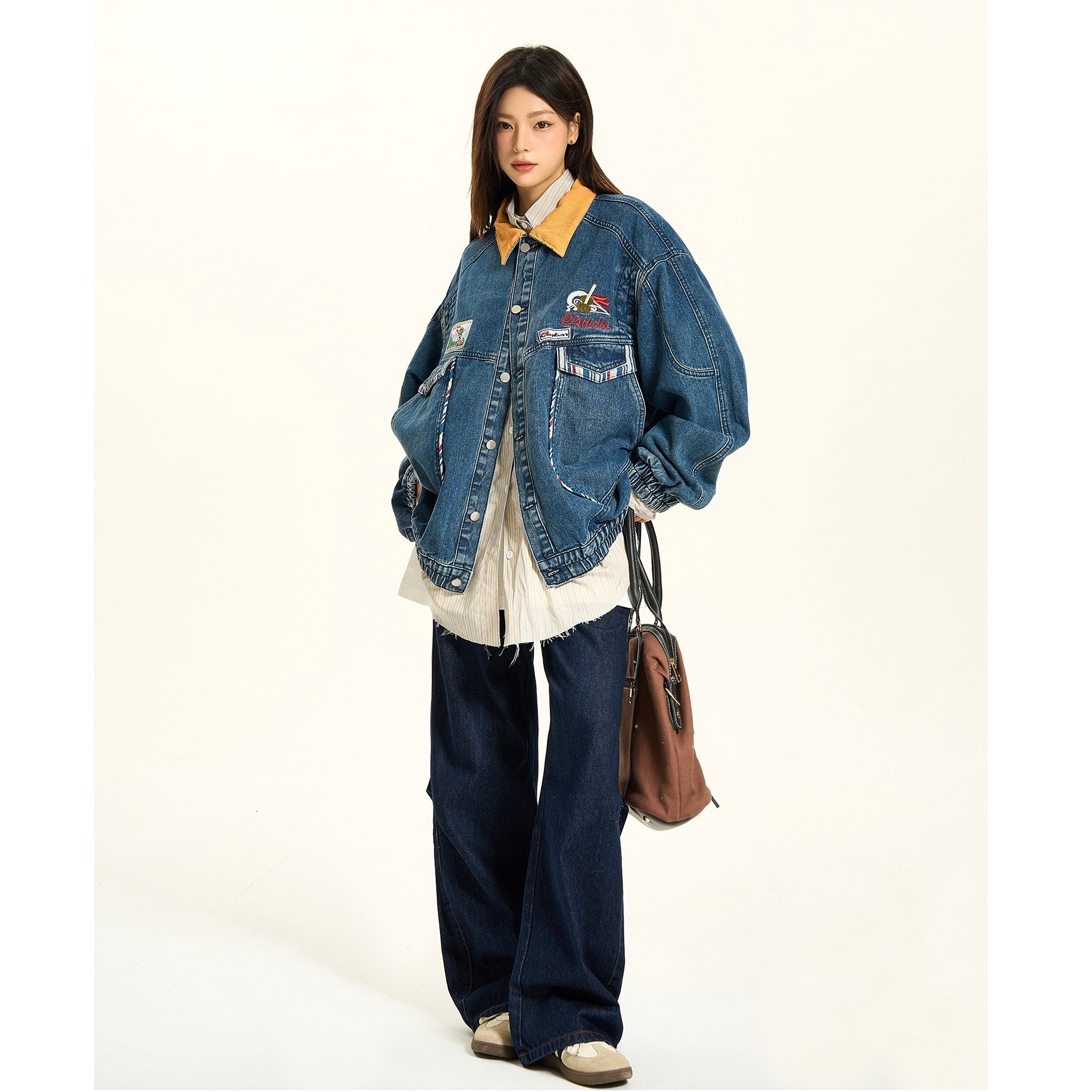 Retro Wash Embroidered Denim Jacket MW9405