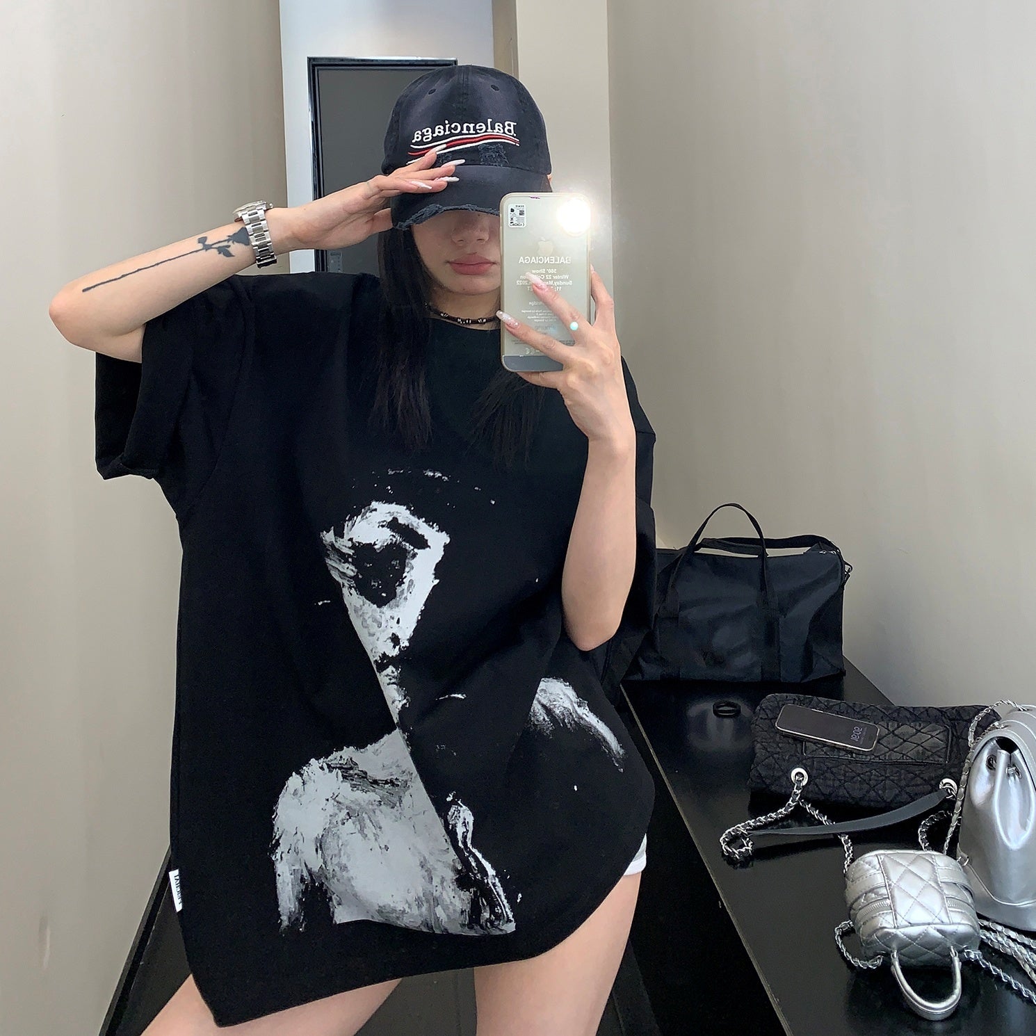 Graffiti Hand-painted Printed T-Shirt MW10075