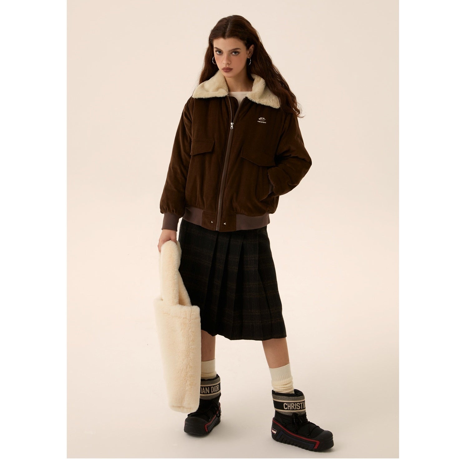 Fur Collar Corduroy Jacket MW9498