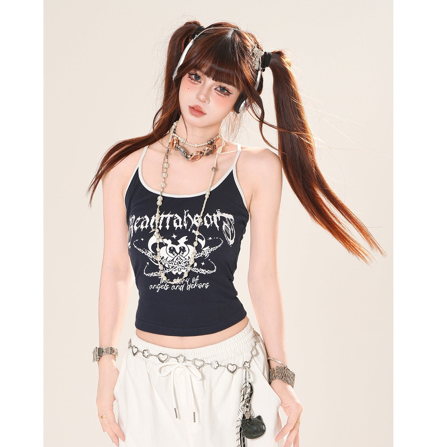Love Heart Rate Cropped Camisole KK2062