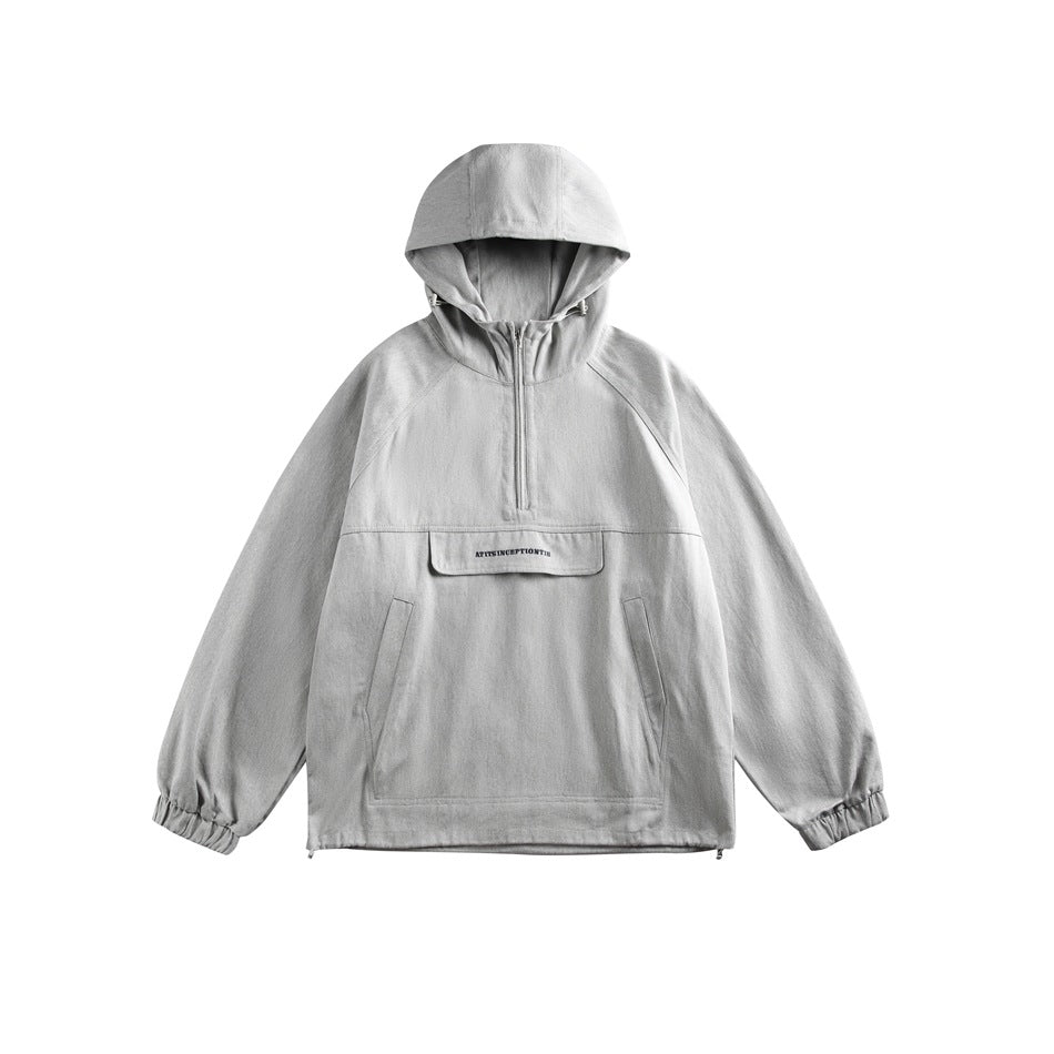 Half-Zip Casual Hooded Pullover Jacket MW9583