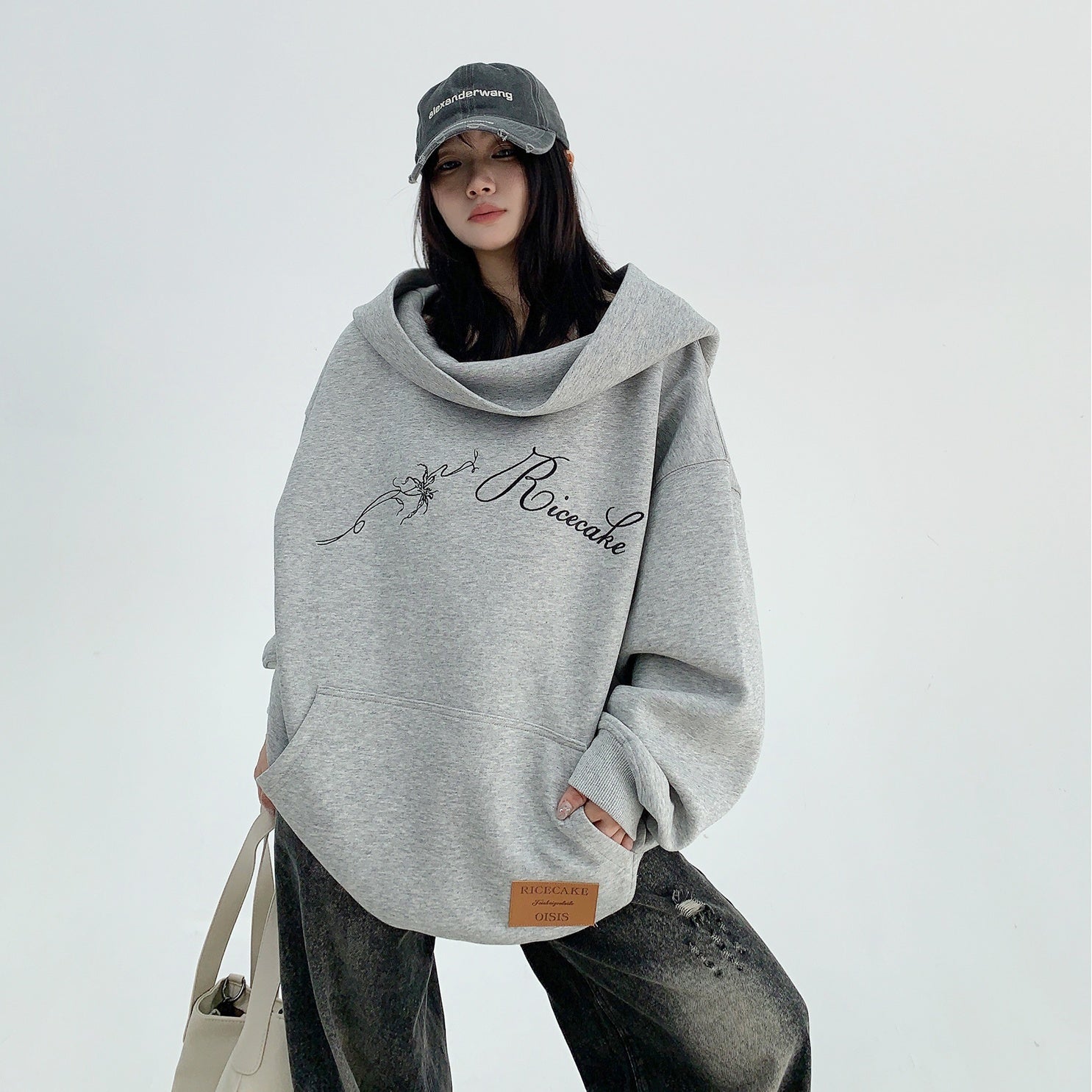 Scoop Neck Hooded Diagonal Sweat MW9845