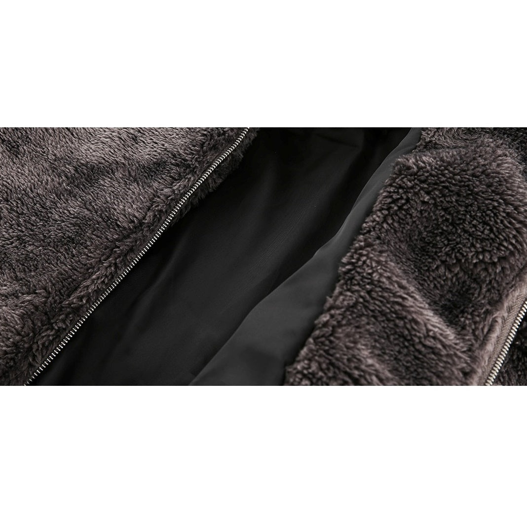 Volume Fur Collar Hooded Jacket EZ217