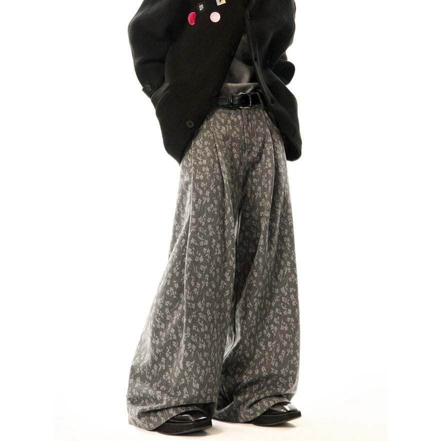 All-over Floral Wide Buggy Pants MW9535