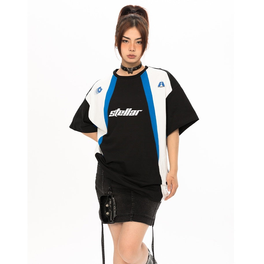 Sport Panel Design Short Sleeve T-shirt HG7038