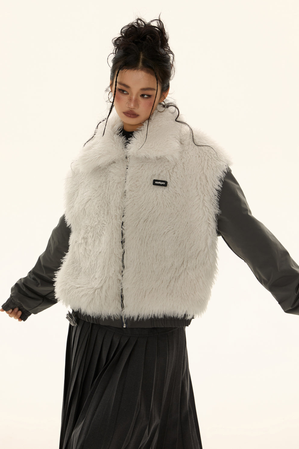 Reversible fur outerwear EZ051
