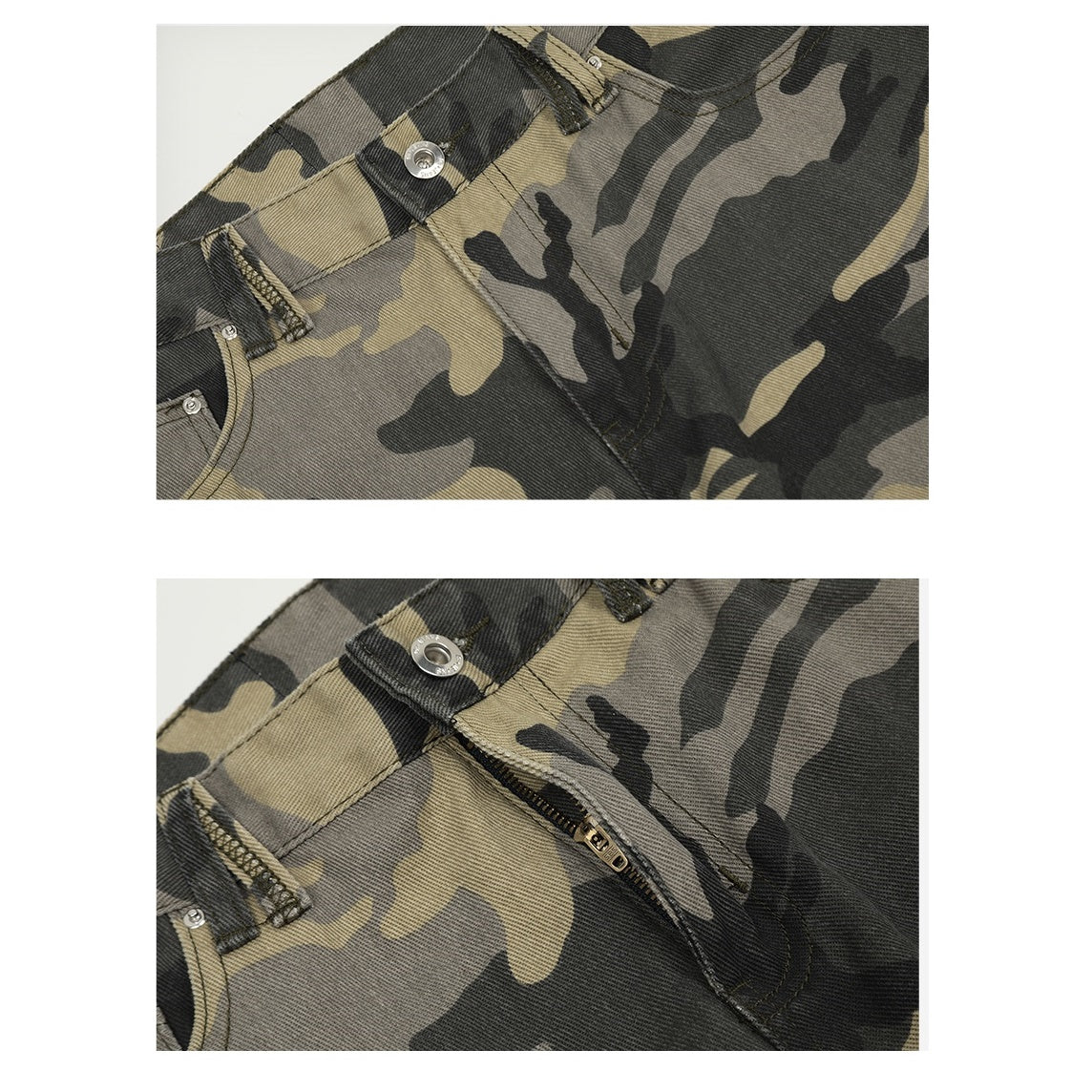 Camouflage Straight-leg Cargo Pants MR8013