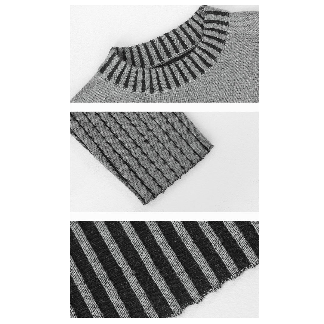 Vintage Striped Monogram Print Knit AC7077