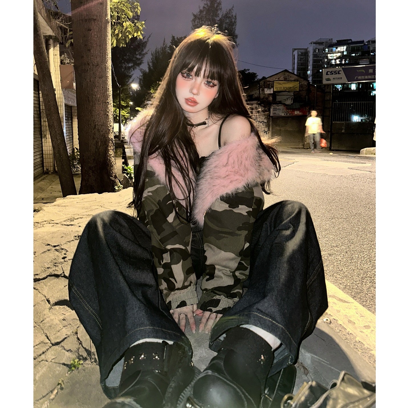 Reversible Hooded Fur Jacket KK2018