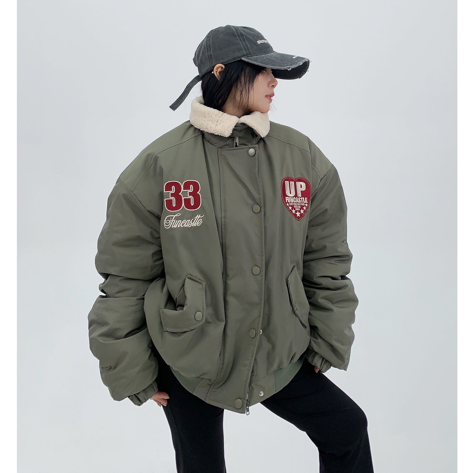 Retro Embroidery Flight Padded Blouson MW9791