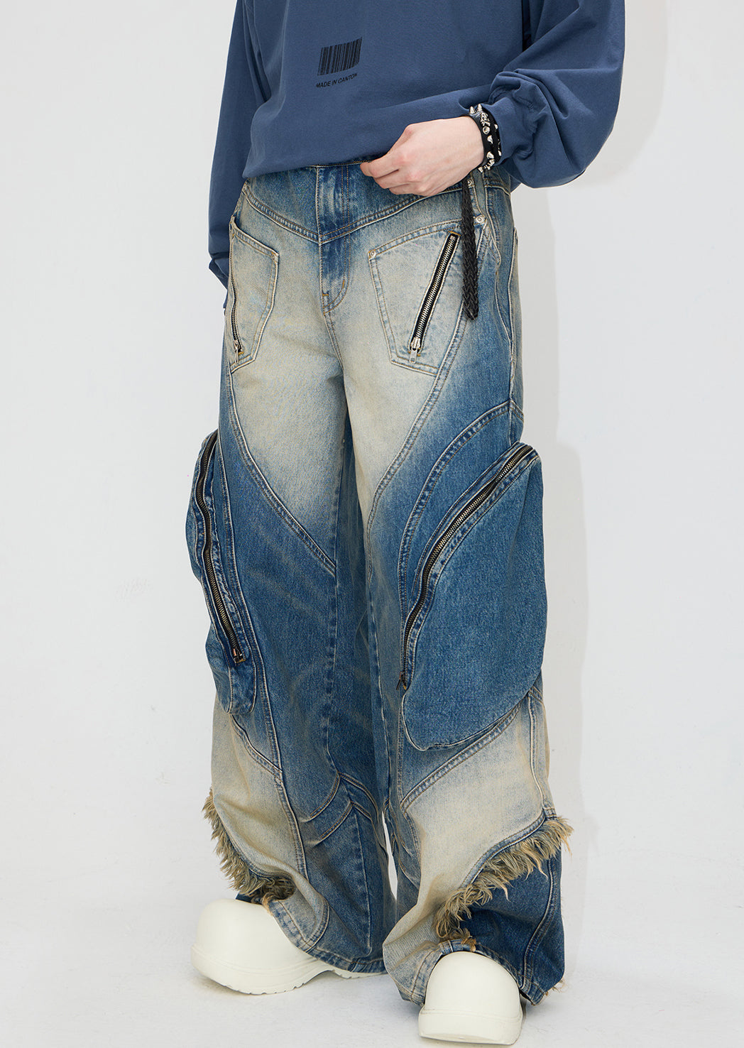 structure pockets jeans PS7004 