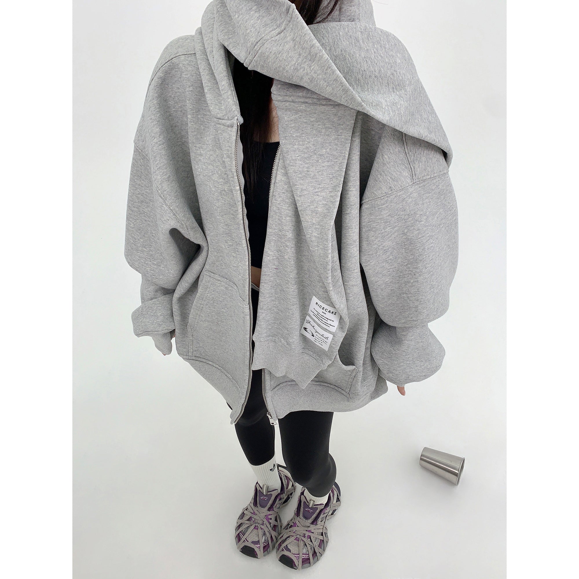 Fake Two Design OverSize Hooded Parka MW9546