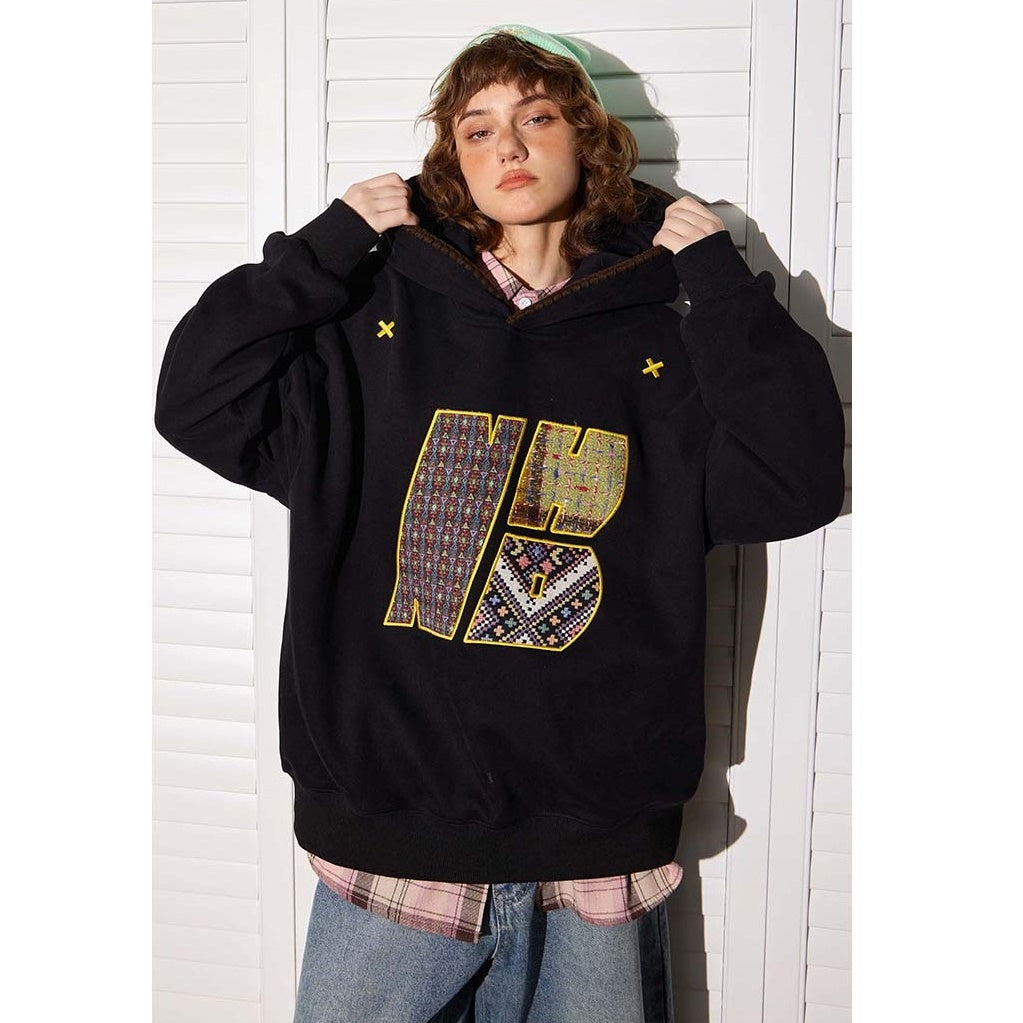 AppliquÉ Embroidered Hoodie BT7052