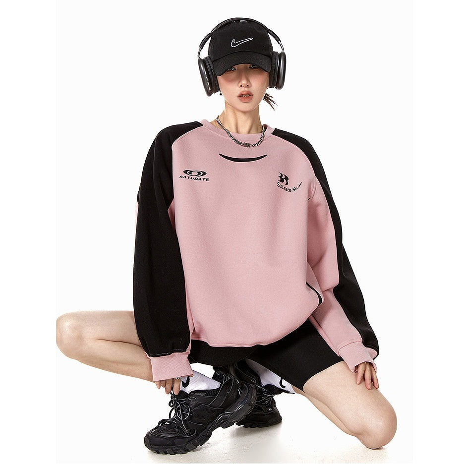 Contras Color Raglan Sleeve Sweat MW9326