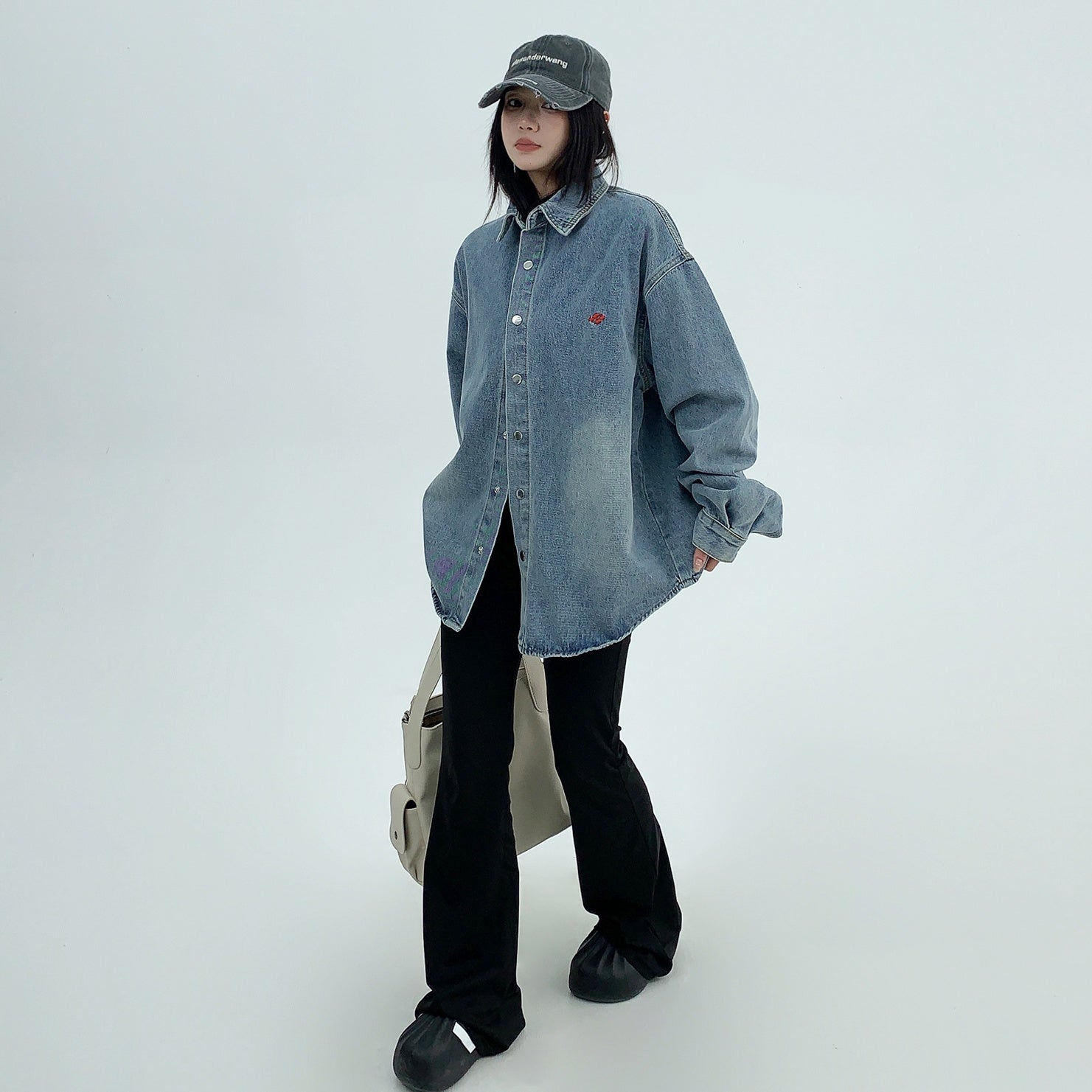 Over Size Wash Denim Shirt Jacket MW9824